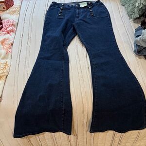 Flare Jeans with Button Details